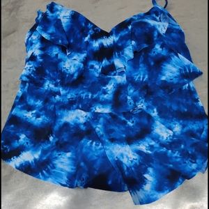 SWIMMER  WEAR TOP BLUE &BLACK  WOMENS SIZE SMALL